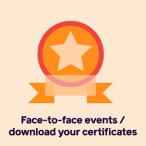 face to face event resources and certificates