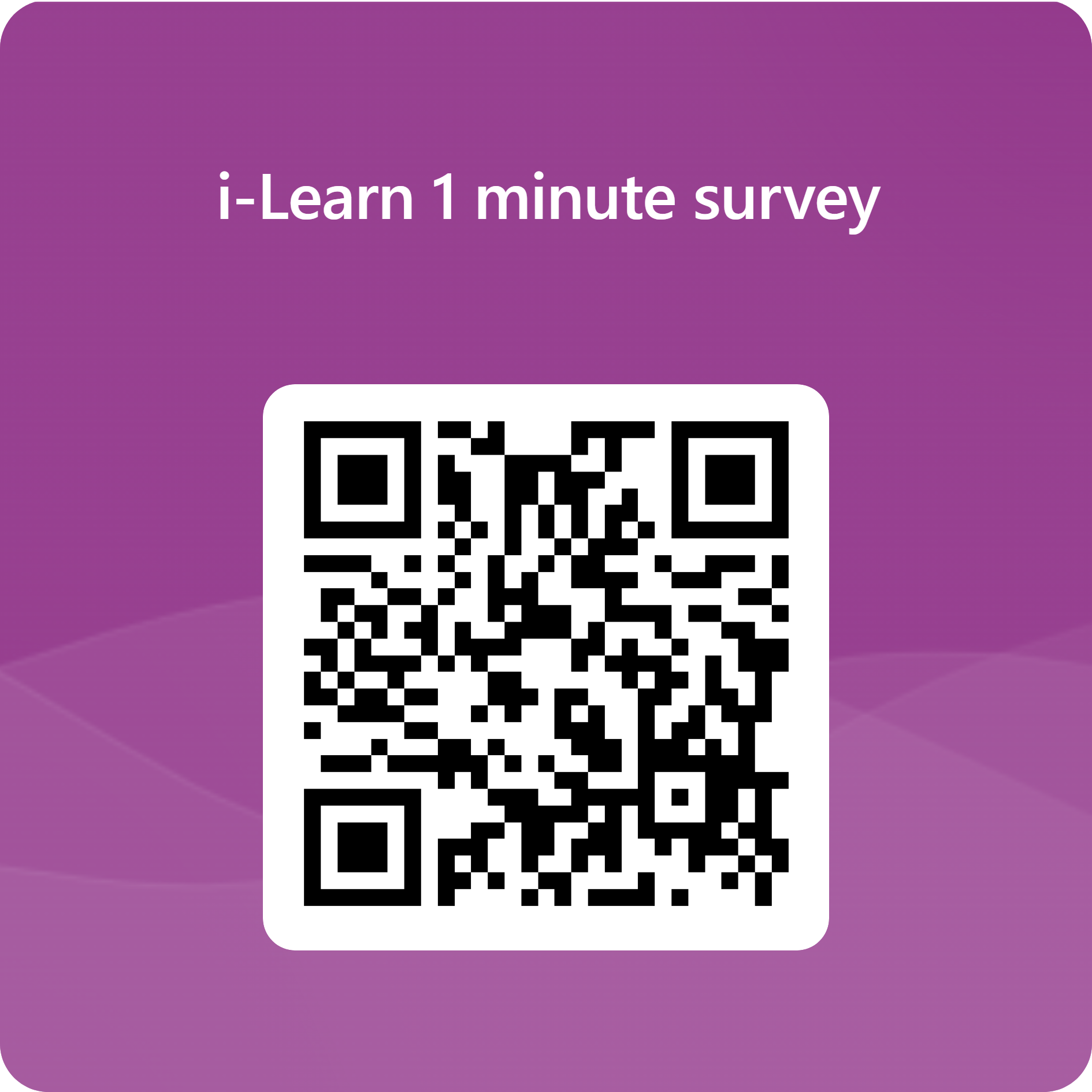 ilearn 1 minute survey link